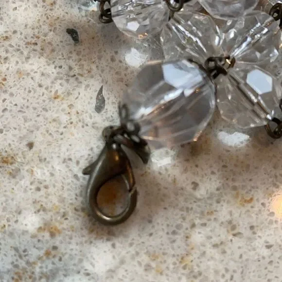 Vintage lightweight faceted Lucite ball and brass metal belt or necklace 39” - Picture 11 of 12